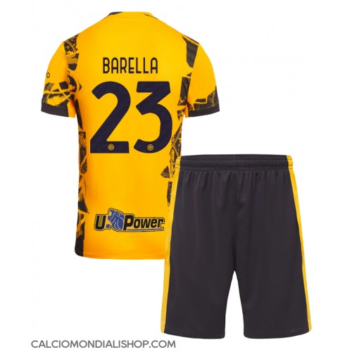 Maglie da calcio Inter Milan Nicolo Barella #23 Terza Maglia Bambino 2024-25 Manica Corta (+ Pantaloni corti)